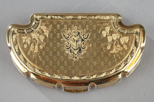 Antiquités - Mid-19th Century gold and enamel box. Dedication of  Anna Pavlovna, Grand-D