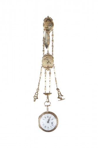 Chatelaine and gold watch, 18th century