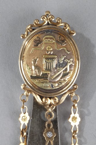 Chatelaine and gold watch, 18th century - Antique Jewellery Style Louis XVI