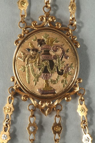 Chatelaine and gold watch, 18th century - 
