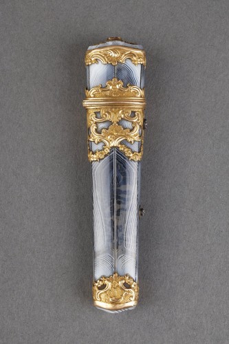 Agate and gold case 18th century - Objects of Vertu Style Louis XV