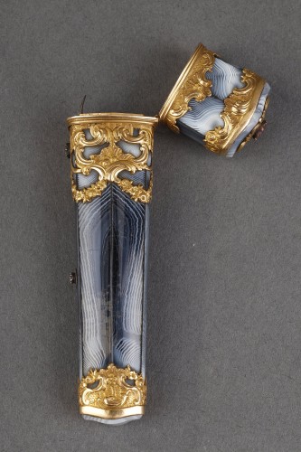 18th century - Agate and gold case 18th century