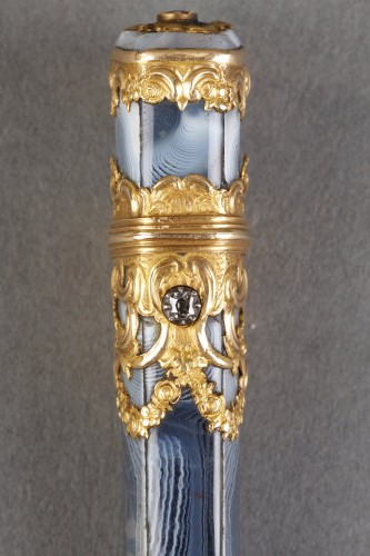 Louis XV - Agate and gold case 18th century