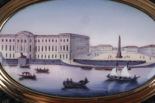  - Tabatiere niellé Russe with view of St Petersburg Palace
