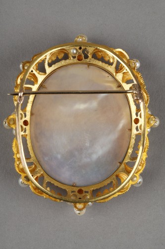Restauration - Charles X - A miniature portrait of a man in a gold frame from the 1st half of the 19th