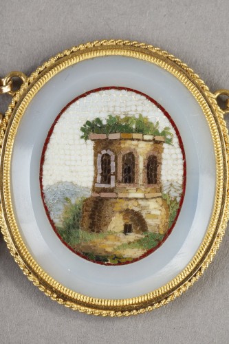 Collier en or et micromosaique, début XIXe siècle - Empire