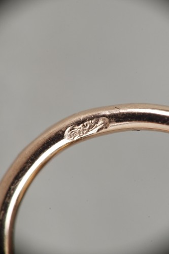 Broche pendentif camée cadre en or et diamants - Napoléon III