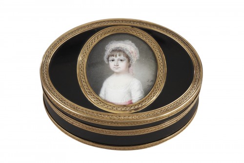 Tabatiere Louis XV, Jean Guillaume Vealle, probablement miniature John Russel