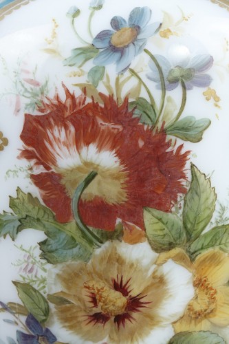 Vase en opaline émaillée probablement Baccarat - Louis-Philippe