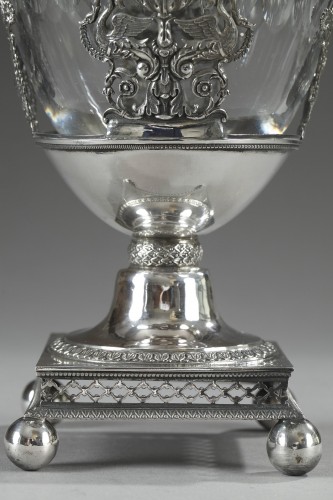 Drageoir en argent et cristal. époque Restauration - Restauration - Charles X