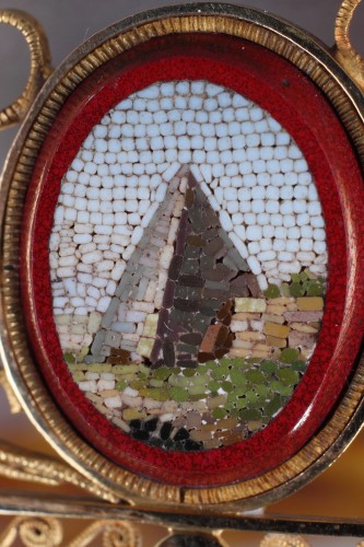 Antiquités - Diadème en or et micromosaique, époque Empire