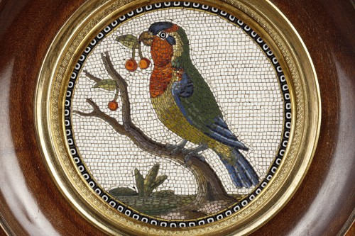 Micromosaique oiseau et cerises, 18e siècle - Ouaiss Antiquités