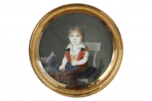 Boite et sa miniature enfant signée L.Favrin