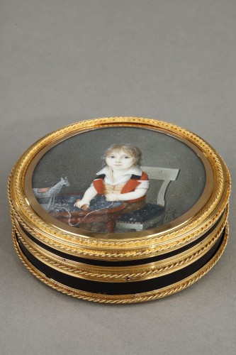 Boite et sa miniature enfant signée L.Favrin - Objets de Vitrine Style Louis XVI