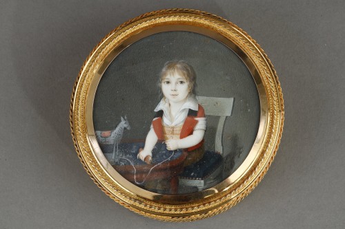 Boite et sa miniature enfant signée L.Favrin - Ouaiss Antiquités