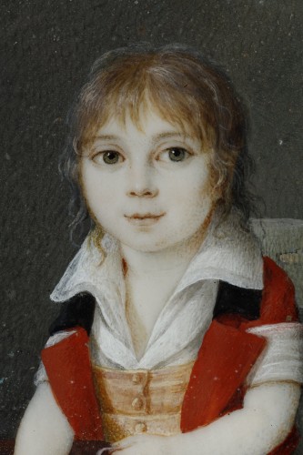 Boite et sa miniature enfant signée L.Favrin - Louis XVI
