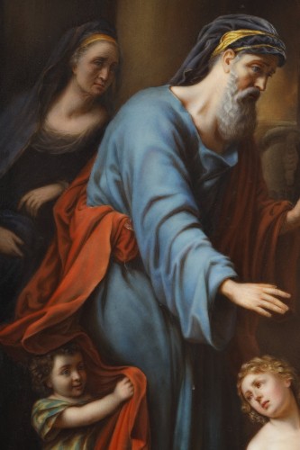  - Hagar Banished from the House of Abraham - Plaque of KPM Porcelain, Berlin