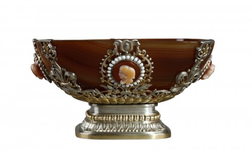 Coupe agate argent, attibuée à Emile Froment-Meurice