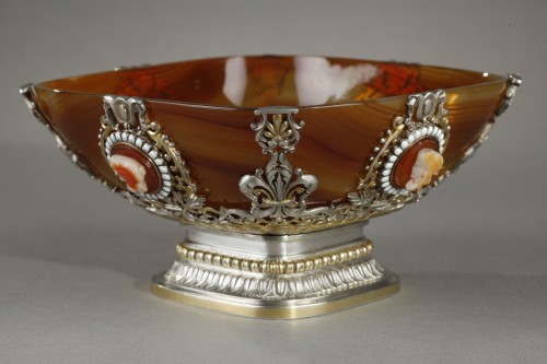Coupe agate argent, attibuée à Emile Froment-Meurice - Napoléon III