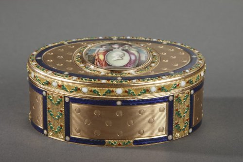 Gold and enamel snuff box Late18th century - Objects of Vertu Style Directoire