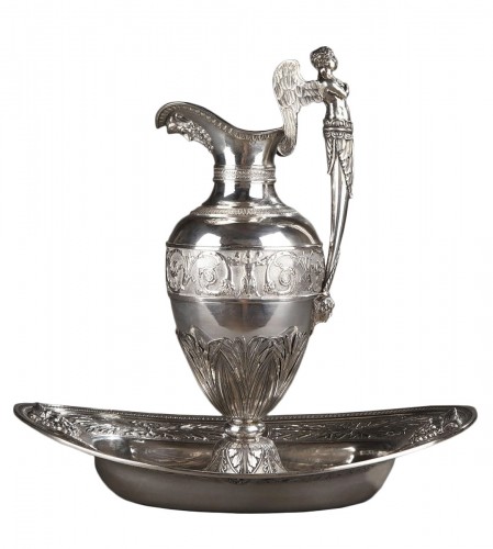 Silver ewer with bowl by Edme Gelez. Circa 1809-1819