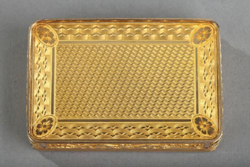 XIXe siècle - Boite ou tabatière en or début du XIXe siècle