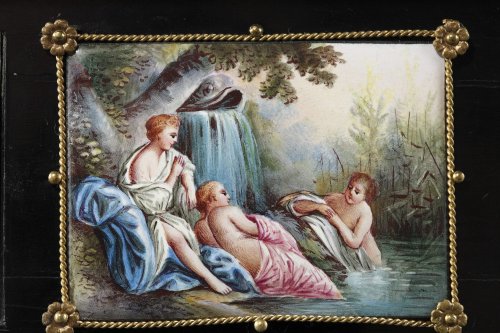 19th century - Enamel of Vienna coffer signed Klein