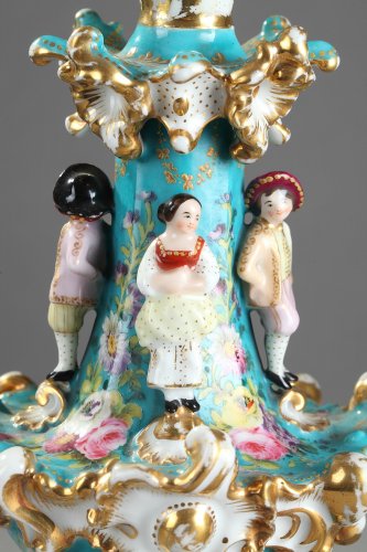 XIXe siècle - Paire de flacon en porcelaine, Jacob Petit époque Restauration