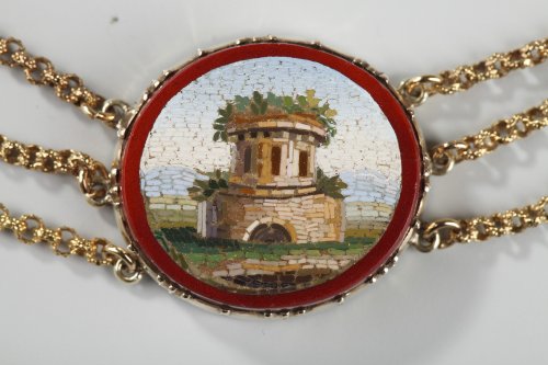 Empire - Collier en or et micro-mosaiques, première moitié du XIXe siècle