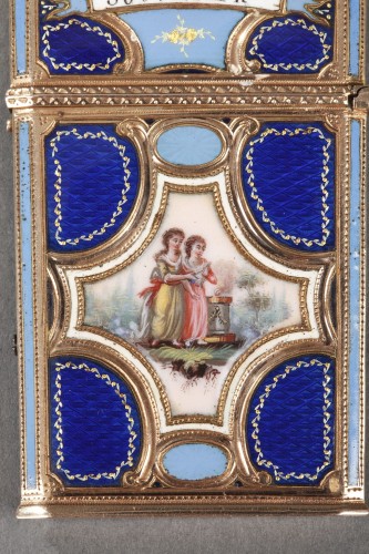 Gold, enamel and ivory tablet case - 