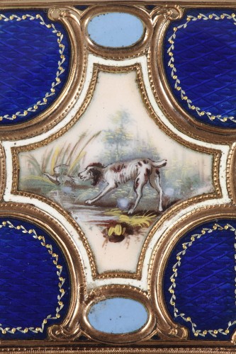 Antiquités - Gold, enamel and ivory tablet case