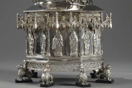 19th century - Silver and ivory Virgin Mary and Child