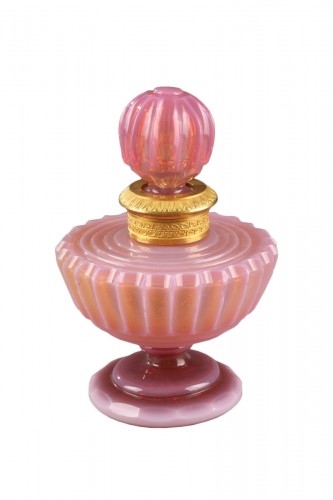 Charles X Pink Opaline Flask