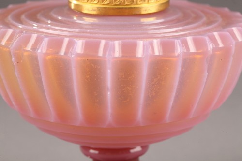 Glass & Crystal  - Charles X Pink Opaline Flask