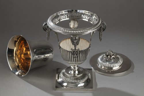Antiquités - Drageoir en argent Retour d'Egypte cIrca 1798-1809