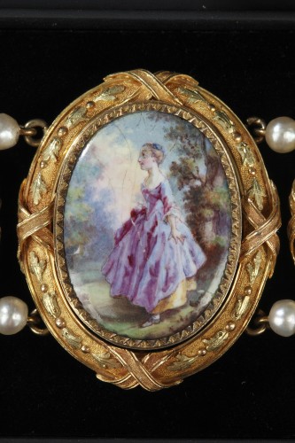 Gold and enamel bracelet - Antique Jewellery Style Napoléon III