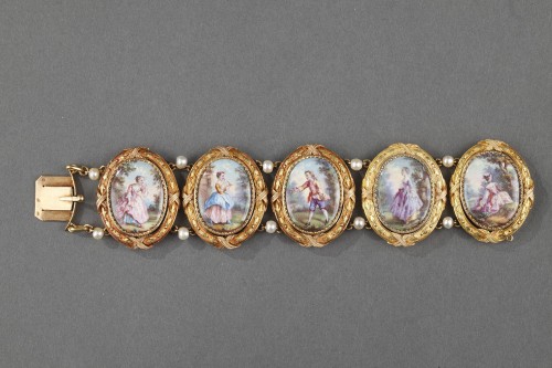 Gold and enamel bracelet - Napoléon III
