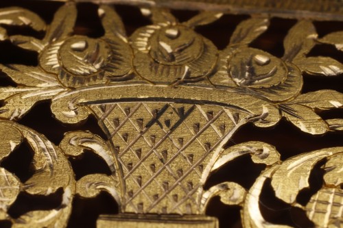 19th century - Rectangular, gold vinaigrette early 19th century