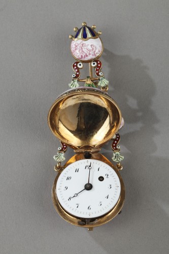 Montre en or et émail, travail viennois du XIXe siècle - Napoléon III