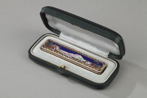 Etui en or et émail, début du 19e siècle - Objets de Vitrine Style Empire