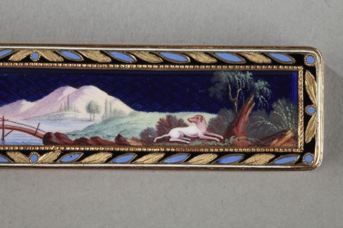 XIXe siècle - Etui en or et émail, début du 19e siècle