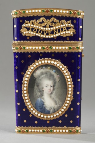 Gold and enamel writting case. Louis XVI - Objects of Vertu Style Louis XVI