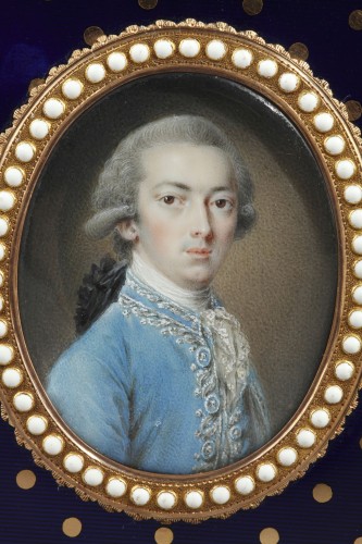 18th century - Gold and enamel writting case. Louis XVI