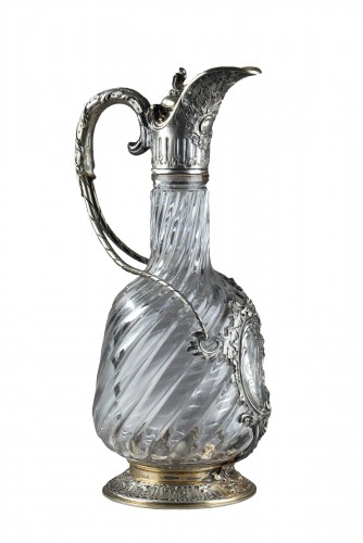 GRONIER-ARNAUD LAURENT et Cie - Aiguière en argent et cristal