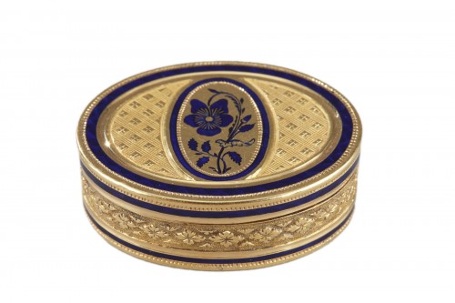 Vinaigrette or et émail, début du XIXe siècle