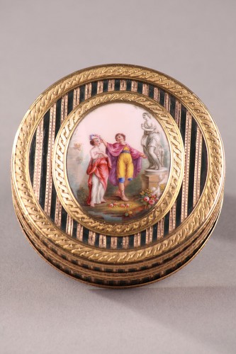 Objects of Vertu  - Gold, Enamel, Tortoiseshell and Lacquer Box, Louis XV Period