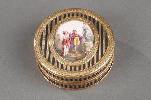 18th century - Gold, Enamel, Tortoiseshell and Lacquer Box, Louis XV Period