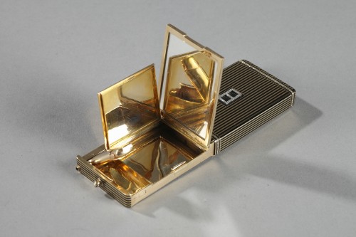 Gold and Enamel Minaudière Art Deco 1920-1930. - Objects of Vertu Style Art Déco