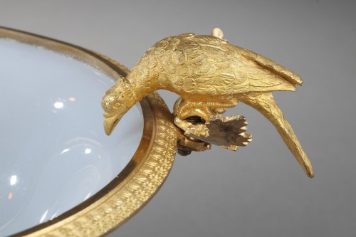 Coupe en opaline, monture bronze doré - Ouaiss Antiquités