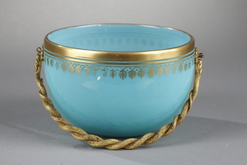 Charles X blue opaline cup - Restauration - Charles X